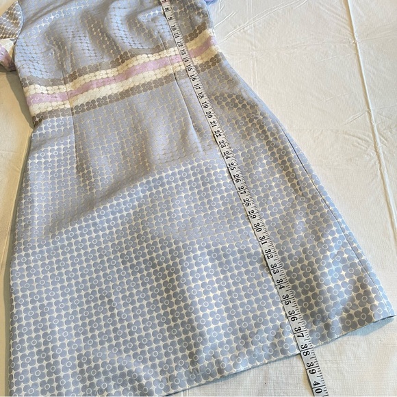 Sara Campbell Retro Style Floral Shimmery Sheath Dress Pastel Color (F1) - Picture 13 of 15